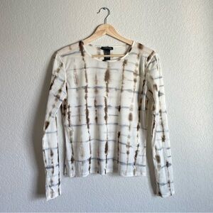 Kenneth Cole New York Sheer Tie Dye Long Sleeve Women's Large